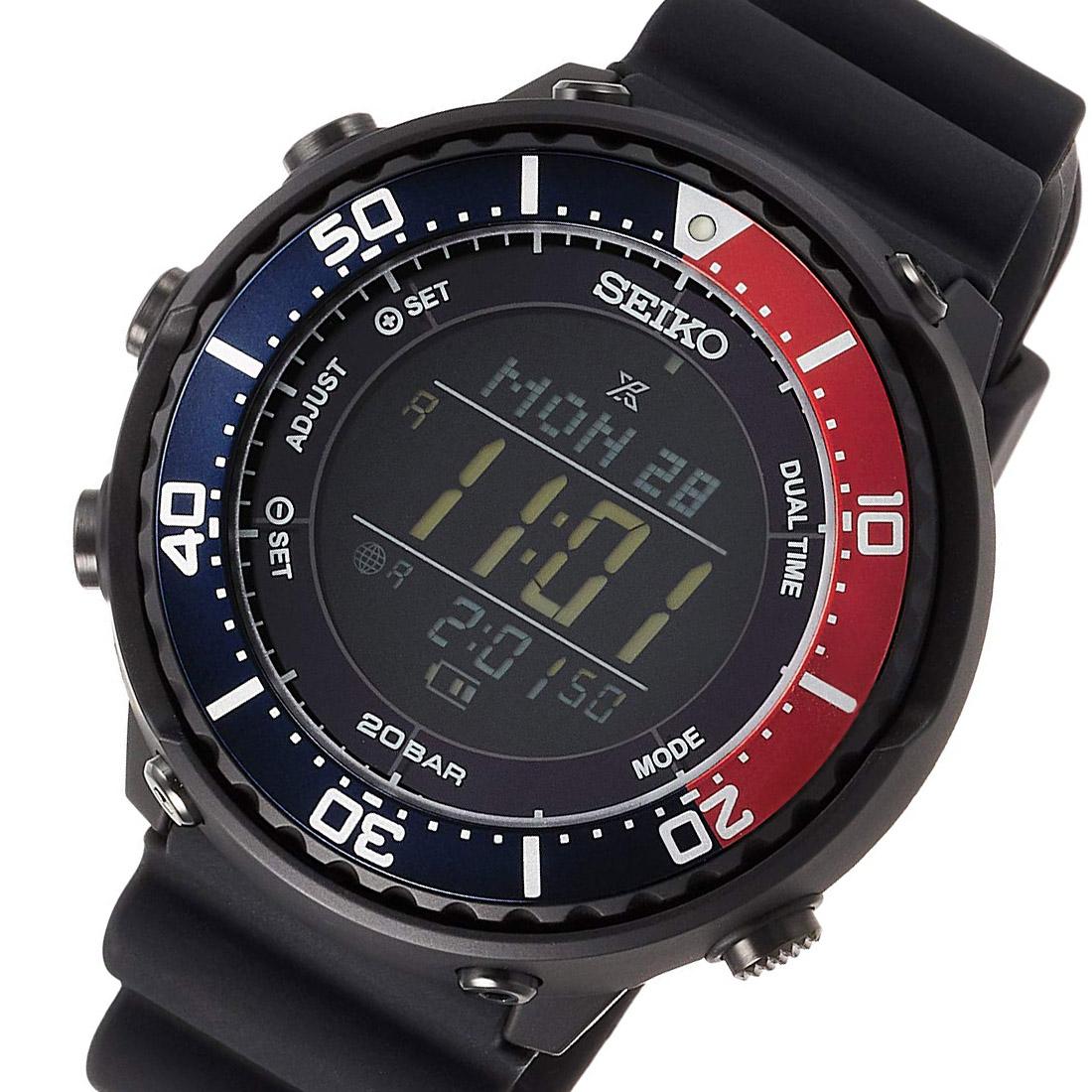 Seiko Solar Prospex Digital Dual Time Sports Watch SBEP003 | Lazada  Singapore