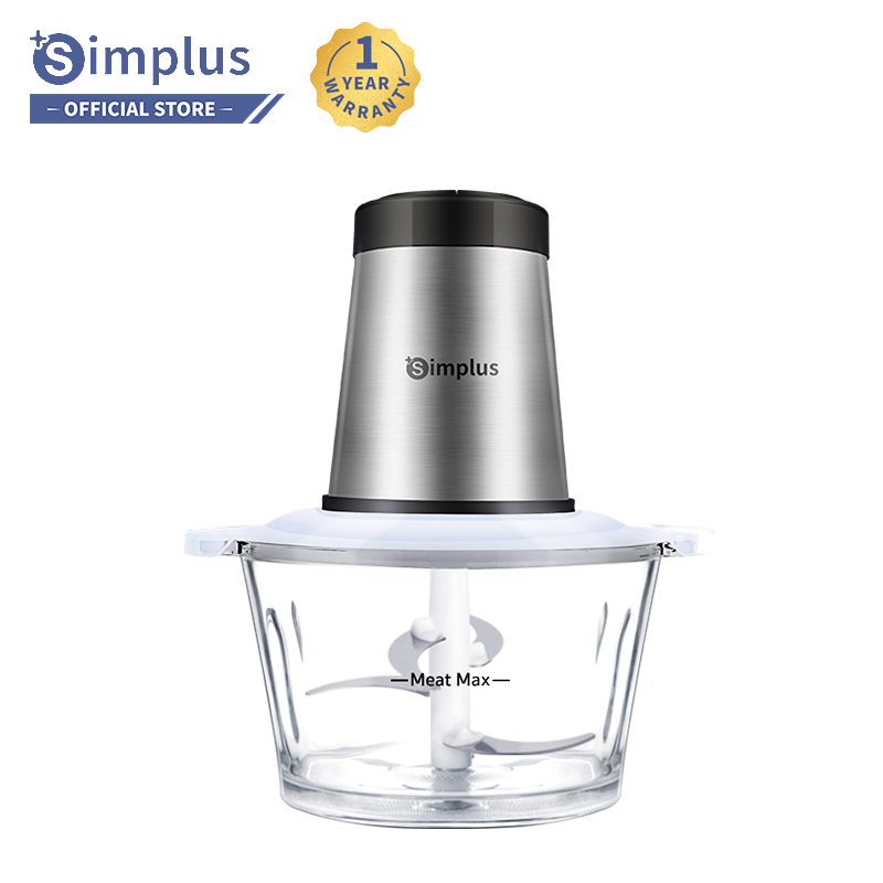 Simplus Food Processor 1.8L Stainless Steel Meat Grinder Mixer Mincer