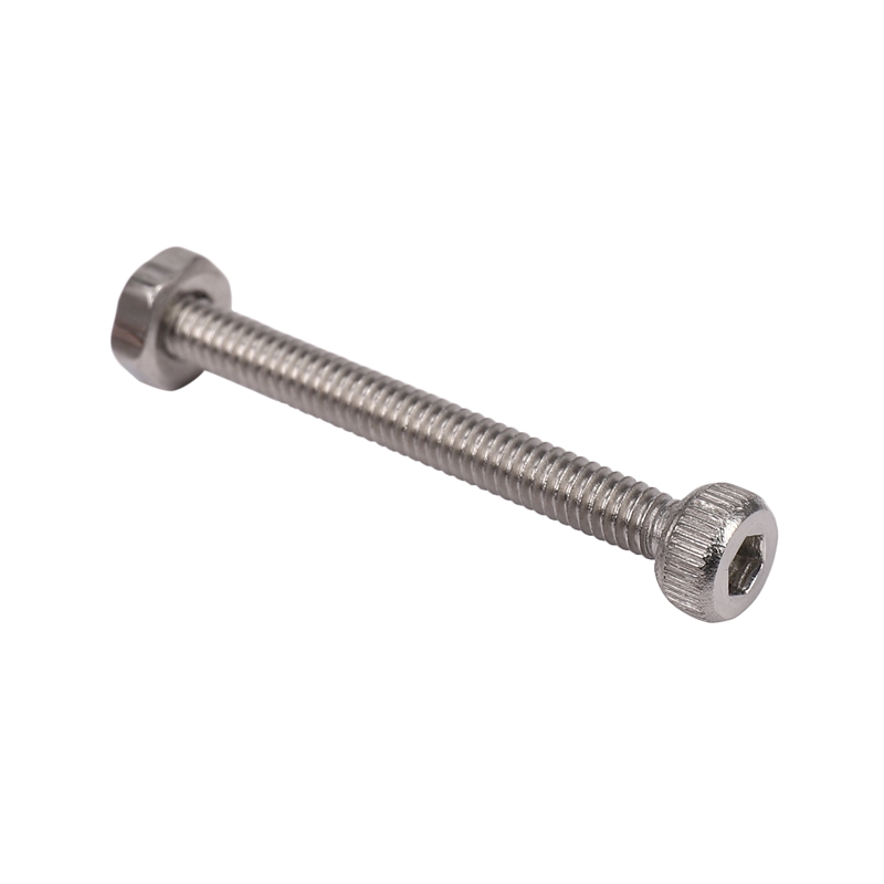 M2 x 20mm Long Hex Socket Knurled Cap Screws Bolts Nuts Set 20Pcs