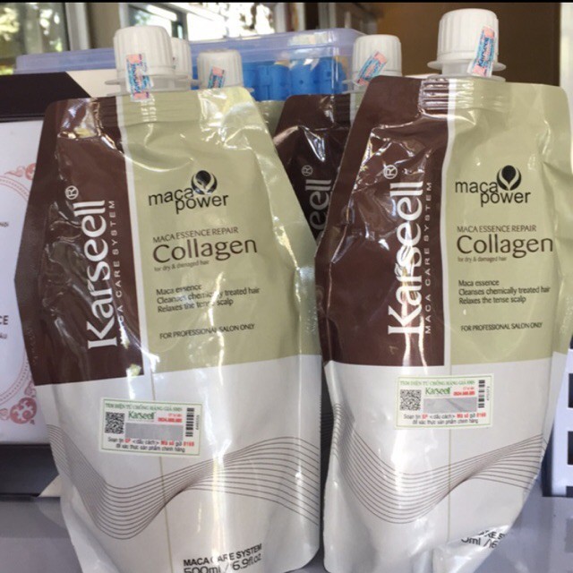 [HCM][Đ] BỊCH DẦU XẢ Ủ TÓC COLLAGEN PHỤC HỔI HƯ TỔN 500ML
