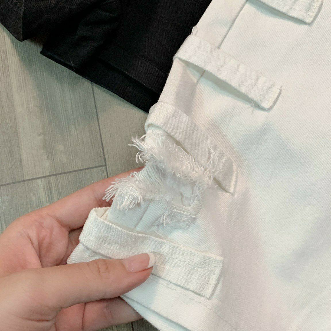 Quần short kaki lưng cao phối kiểu, 3 size HOT#38 NA