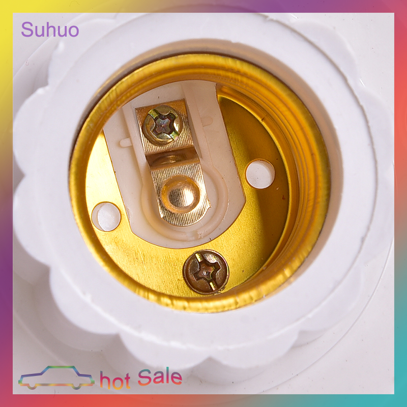 Suhuo E27 LED Light Bulb Holder Round Socket E27 Base Hanging Lamp Socket Screw Base
