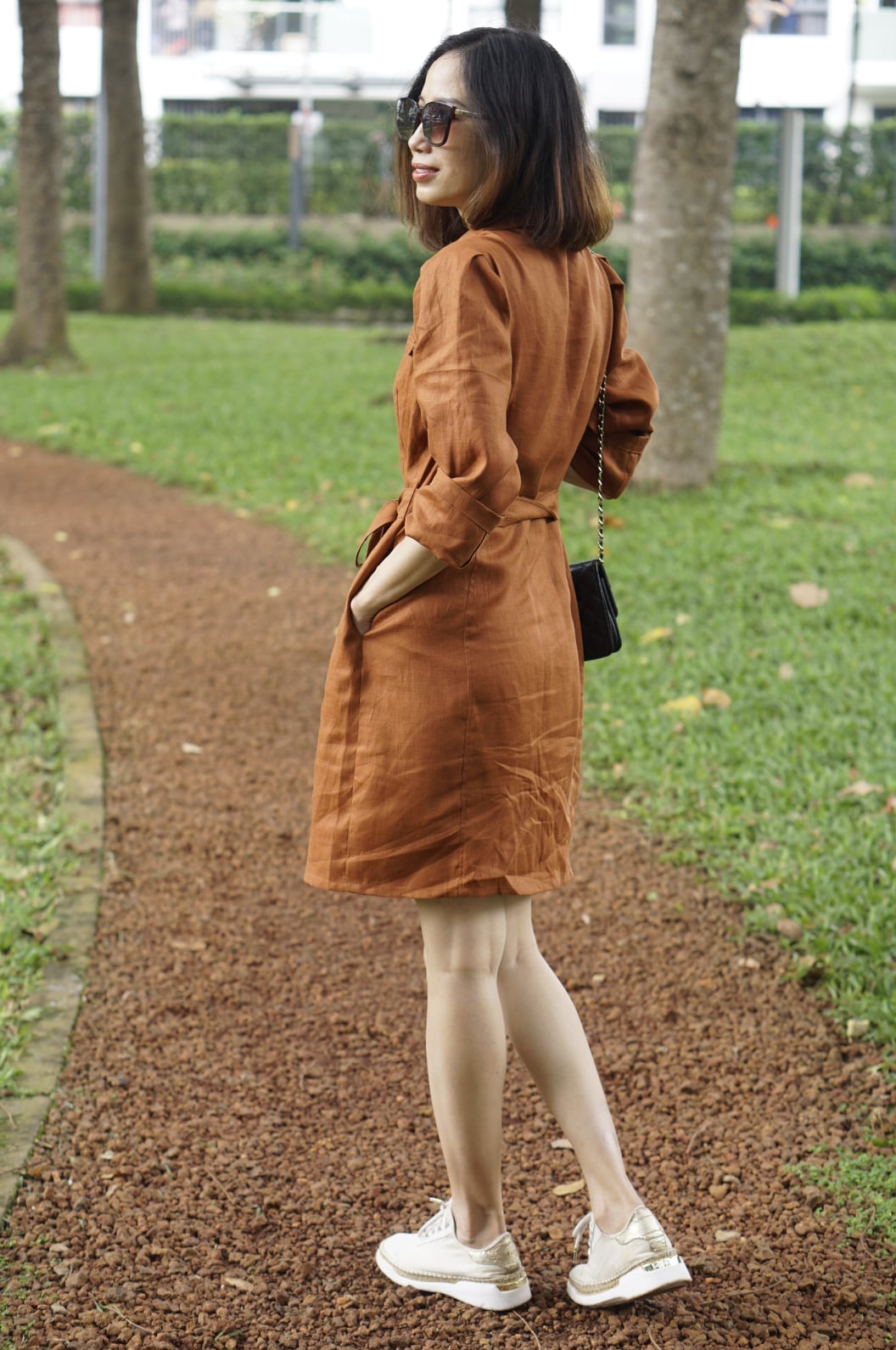 Đầm linen dáng công sở - amity maxmessi