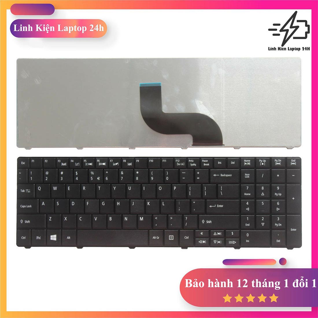 Bàn phím laptop acer aspire e1-521 e1-531 e1-571 e1-732 6595 7540 7735, travelmate 5735 5742 5744 5810 p453 mb358-002
