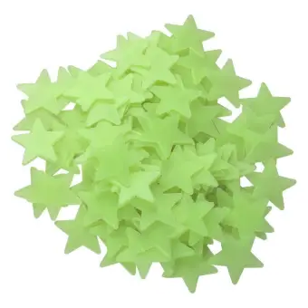 100pcs Set Wall Ceiling Glow In The Dark Stars Stickers Lazada Glow In The Dark Stars Stickers
