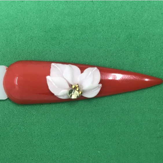 Hoa bột Nail, hoa 3D gắn Móng chân, móng tay, 7 Cánh đá, bi