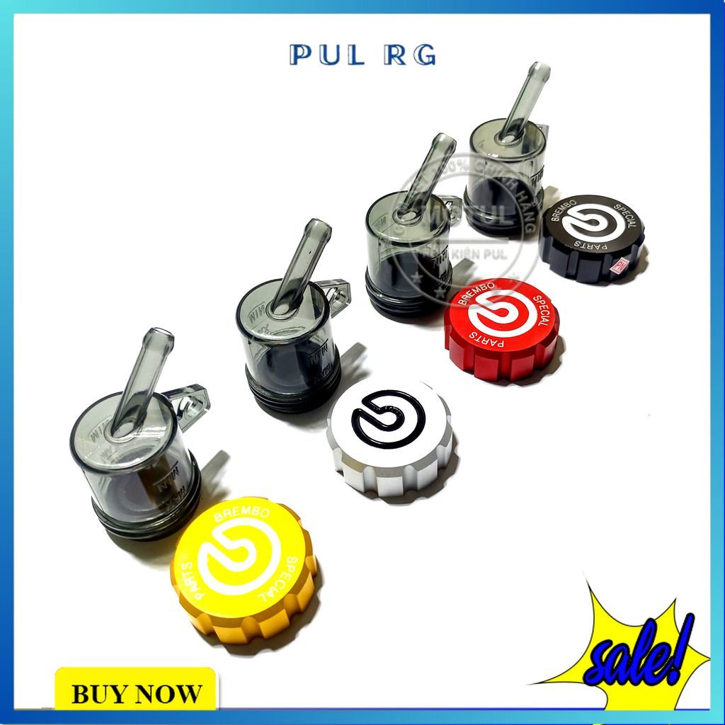 Bình dầu thắng đĩa xám khói nắp nhôm cnc lắp cho xe Exciter Winner V1 Winner X...