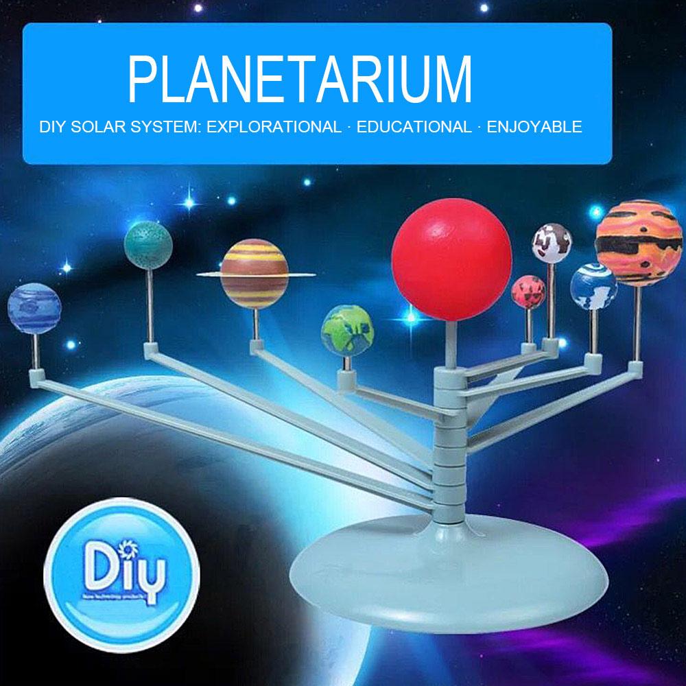 【EcoDealsq】3D Simulation Solar Planetarium DIY Model Kids Astronomical ...