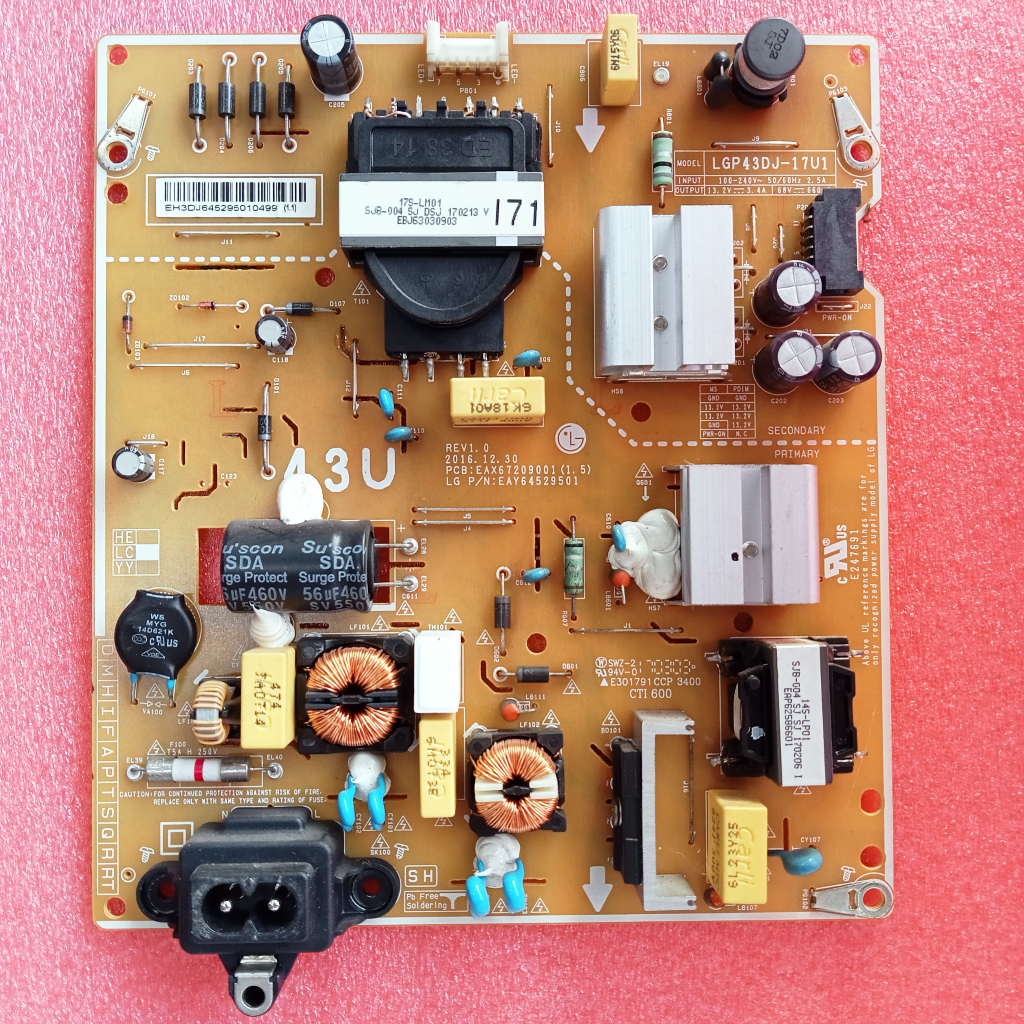 Bo nguồn tivi lg 43uj632 - board nguyên zin chính hãng