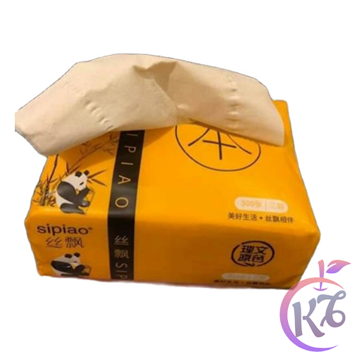 Khăn giấy gấu trúc siêu dai sipiao 3 lớp bịch 300 tờ