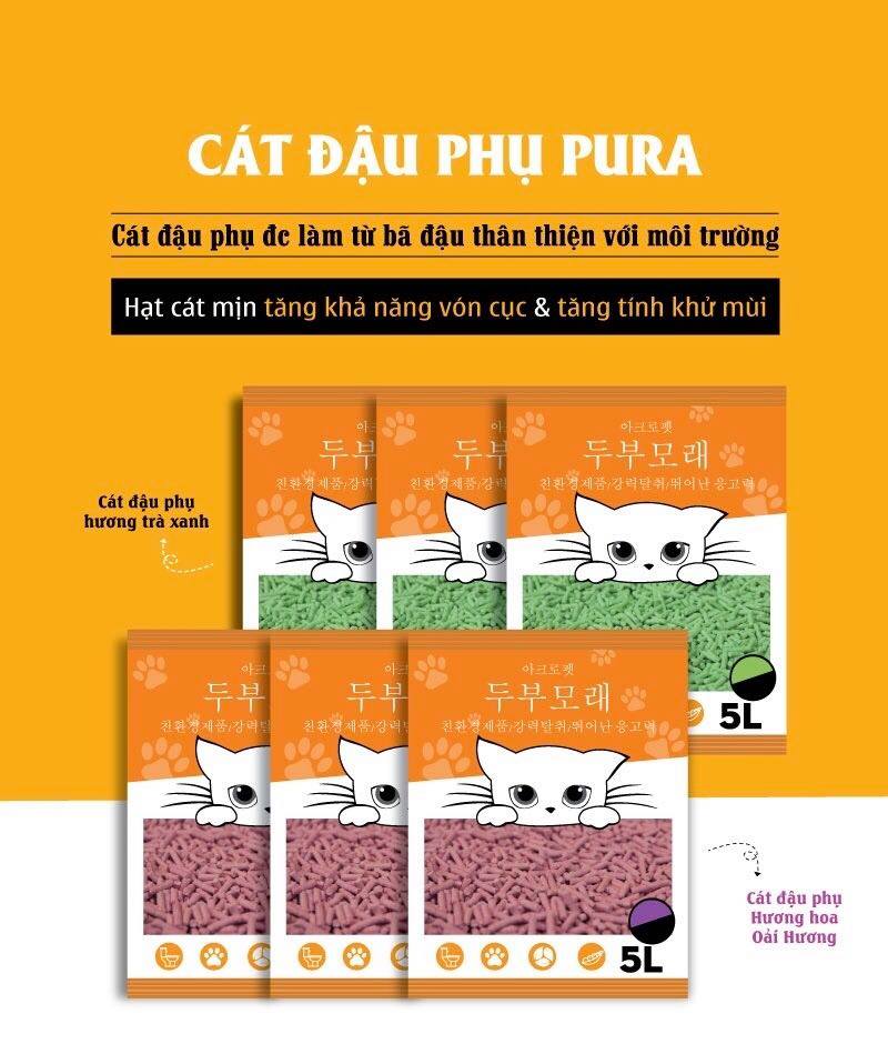 CÁT VỆ SINH MÈO ĐẬU NÀNH ACROPET 5LÍT