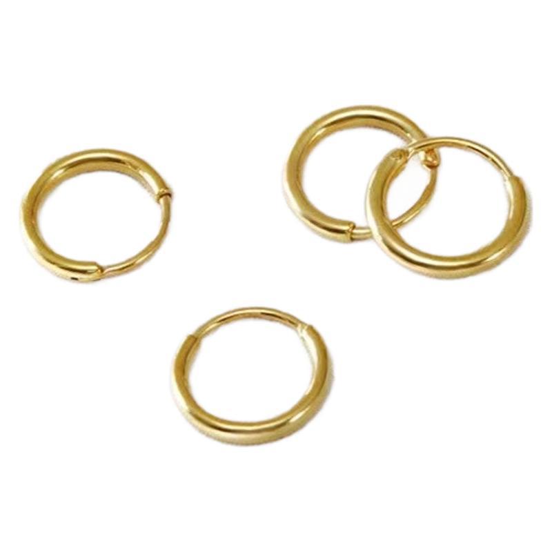 Stainless Steel 2.0 Wire Diameter One-piece Ring Earrings Simple ...