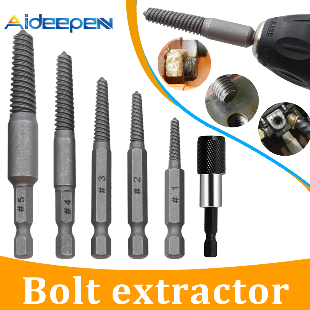 Aideepen dụng cụ tháo vít khoan trung tâm bị hỏng hướng dẫn dụng cụ tháo bu lông khoan trung tâm bu lông bị hỏng chuôi lục giác công cụ