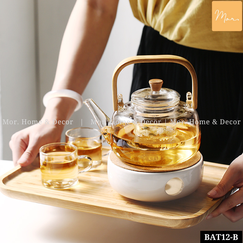 Bộ ấm trà thủy tinh chịu nhiệt - 900ml