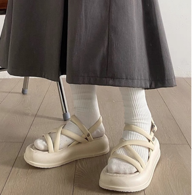 SANDAL NỮ DÂY ĐAN CHÉO MÃ B9 ĐẾ CAO SIÊU ÊM CHÂN