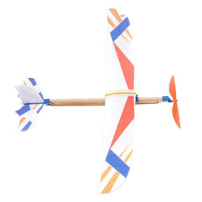 Rubber Band Elastic Powered Aircraft Glider Flying Plane Airplane DIY Kids Toy YUEYING. 