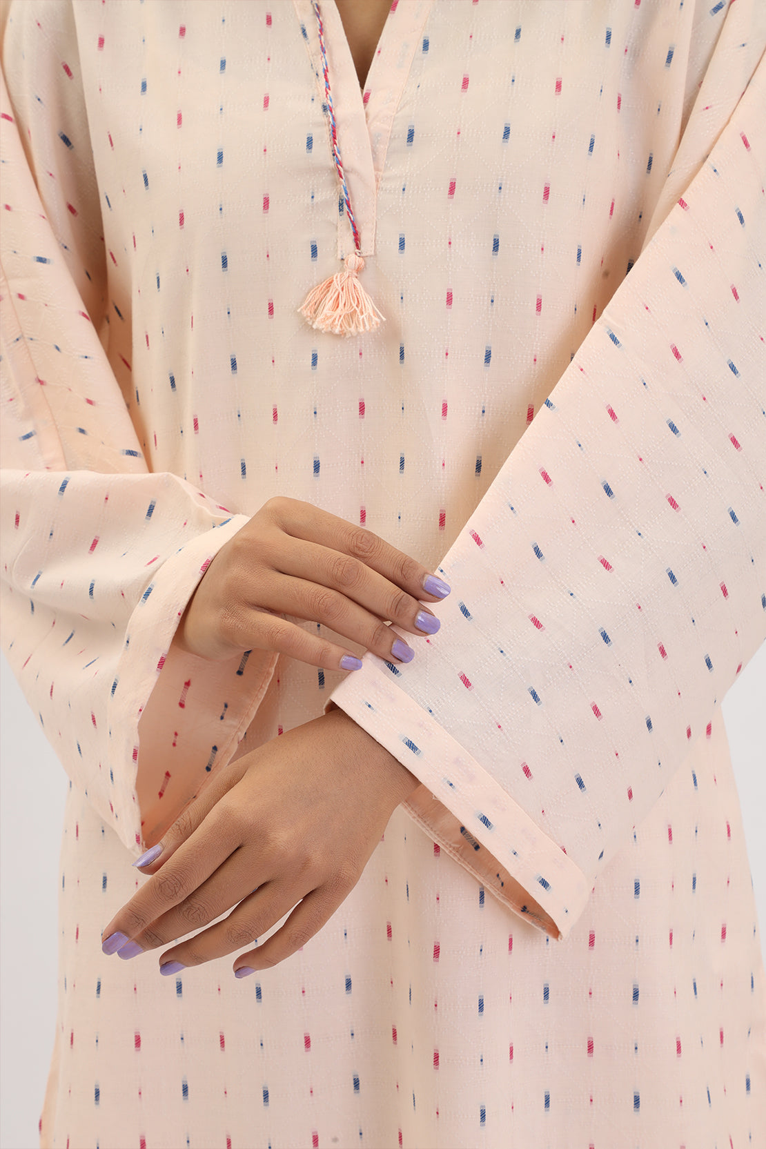 Saya - Cotton Jacquard Stitched 2 Piece (Shirt/Trouser). 