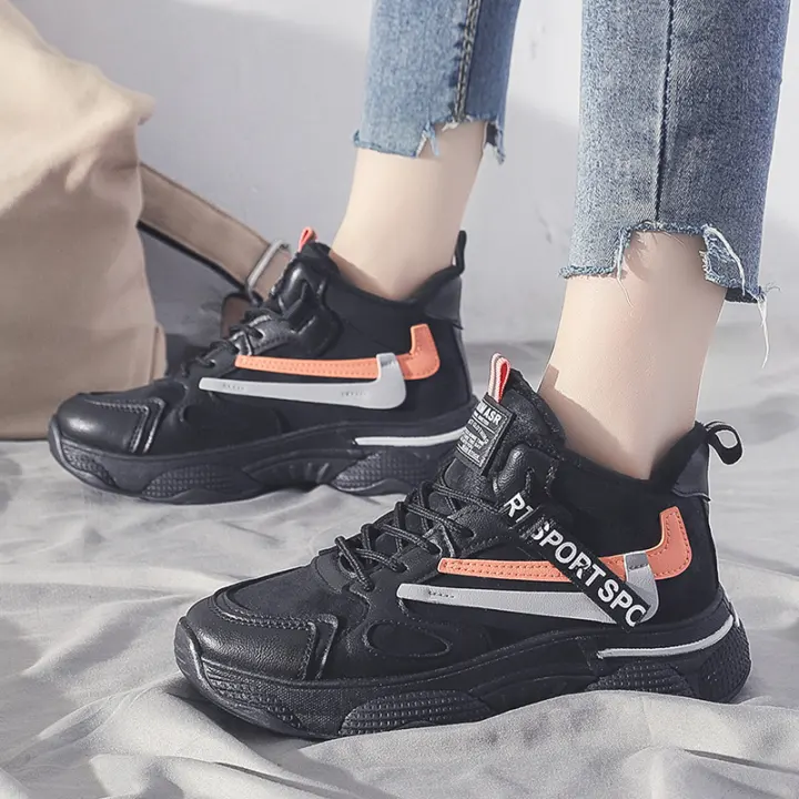 fleece lined high top sneakers