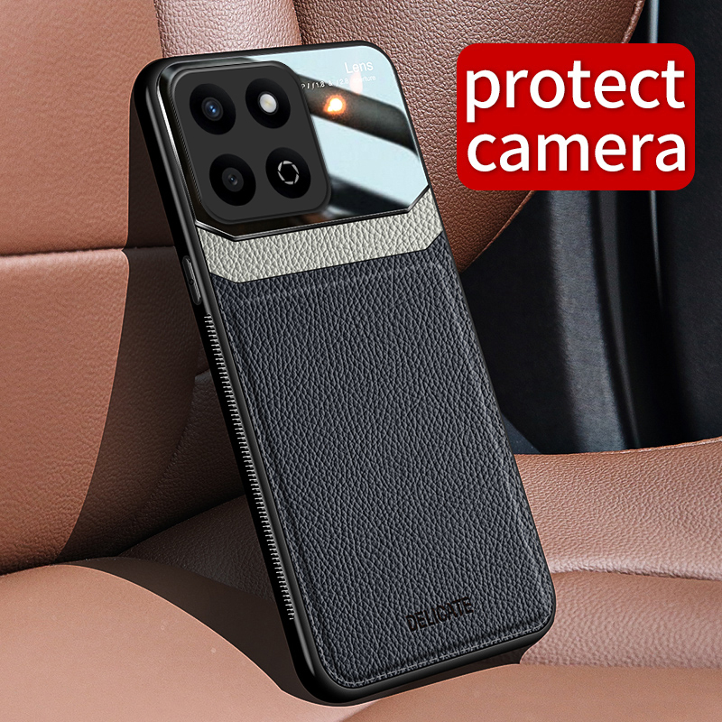 New Phone case Honor X7C Back cover Fashionable Hard Shockproof Back Mirror Film Protective Leather For Honor X7C case.