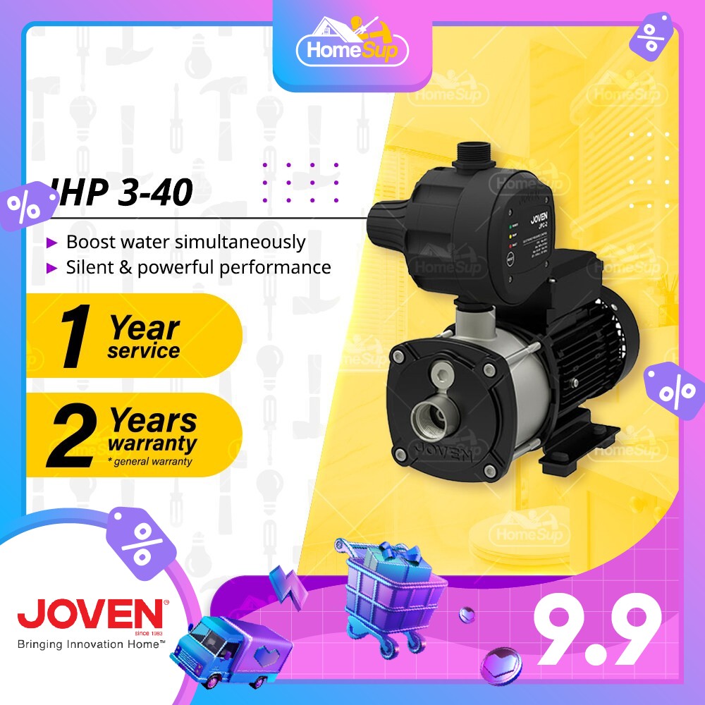 JOVEN Water Pump JHP340 0.75Hp Automatic Domestic Stainless Steel JHP