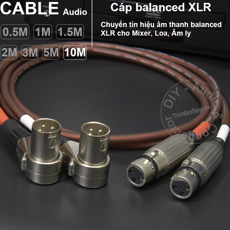 Xlr male cornering style to xlr female cable2 wire diy 0.5m to 10m