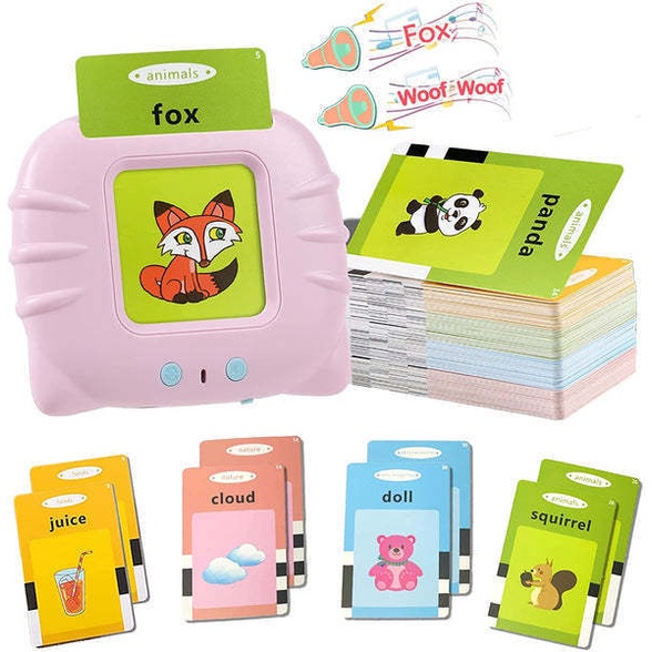 112PCS card Pocket Vocab Talking Flash Cards Toys Early Vocabulary Learning Reader English Dictionary Reader For Kids