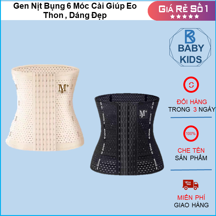 Gen Nịt Bụng 6 Móc Cài Giup Eo Thon , Dáng Đẹp