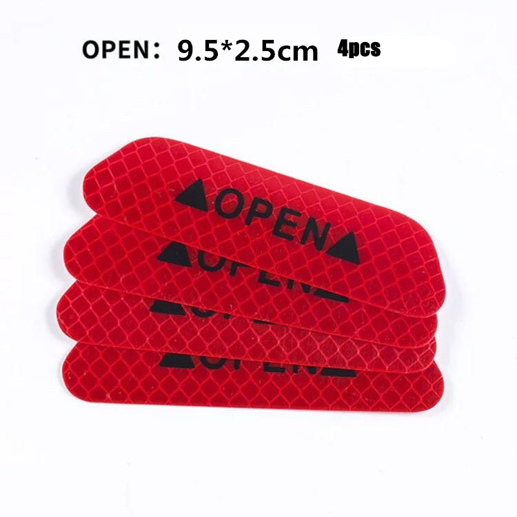 4Pcs/Set Car Reflective Sticker Car Body High Reflective Reflector Safety Warning Mark Exterior Auto Accessories