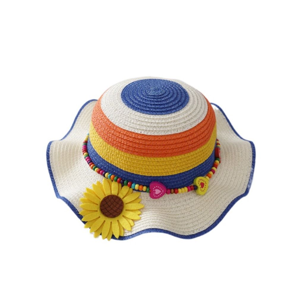 Soft Cute Travel UV Protection Breathable Summer Children Straw Hat Panama Hat Korean Style Girl Cap Sun Visor Hat