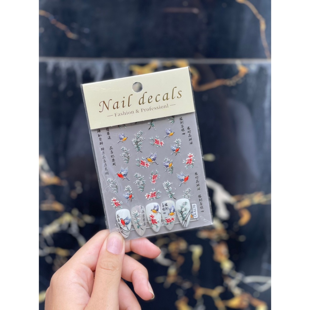 Sticker 5D dán móng cao cấp Hàn Quốc