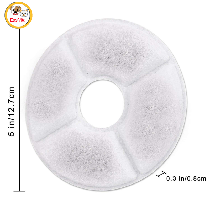 Activated Carbon Filter Element For Pet Water Dispenser Coconut Shell Ion Resin Filter Cotton For Cat Dog Water Fountain Filters