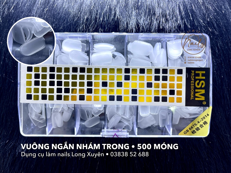 500 móng úp vuông ngắn nhám trong hsm