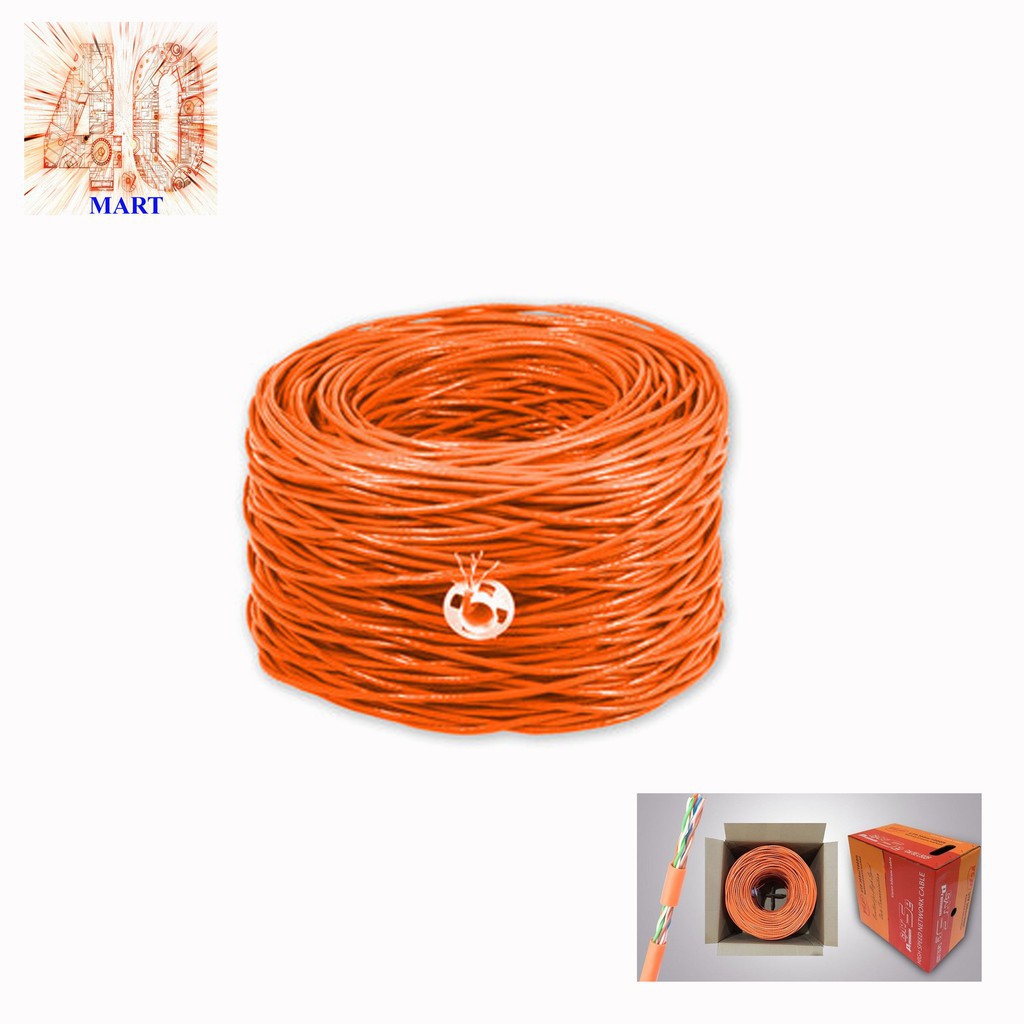 Cable LAN VISION L502F UTP CAT 5E loại tốt (300m, Cam) - Cáp mạng