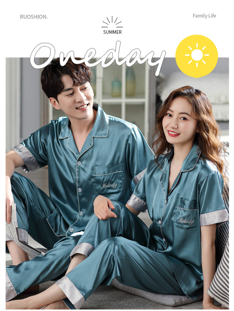 Đồ Đôi Lụa Satin Mặc Nhà  ☘️ Đồ Ngủ Pijama Lụa Cao Cấp Mát Mềm Mịn Melody ❤️IVY602
