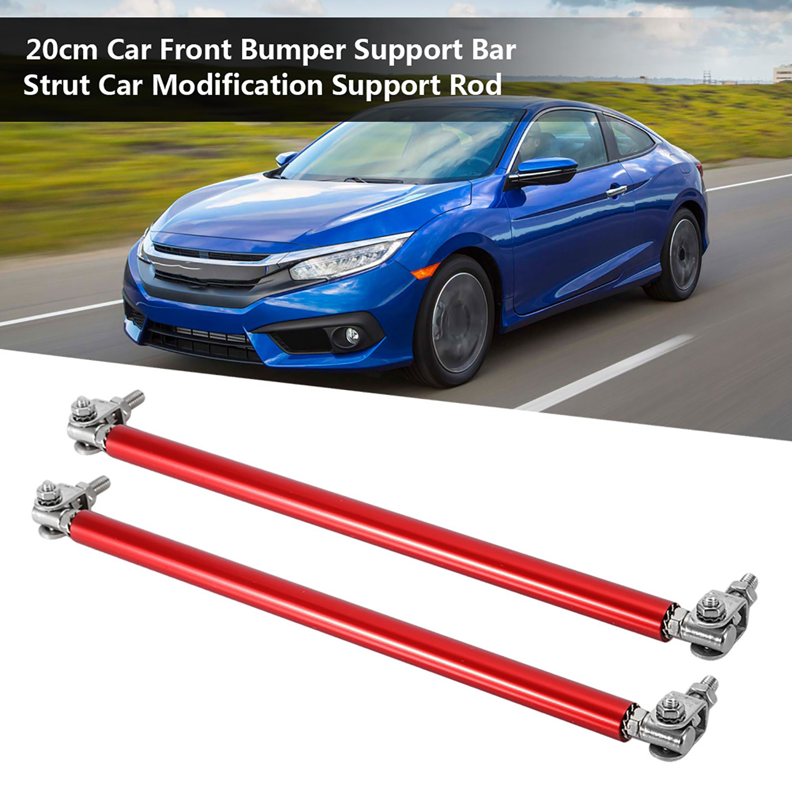 Bumper Lip Strut Bumper Lip Bar Front Bumper Bumper Support Bar Support Bars 20cm Lip Splitter for Car
