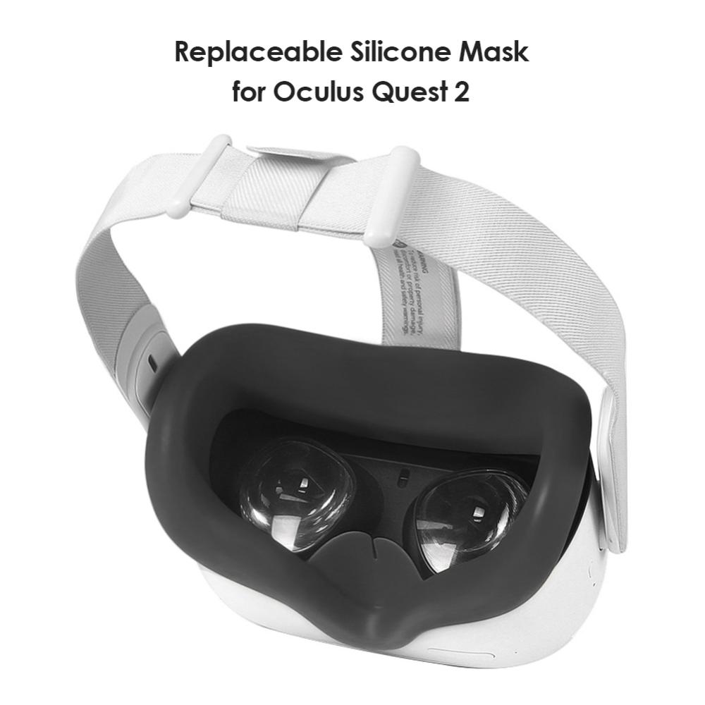 Silicone Eye Mask Cover for Oculus Quest 2 VR Headset Face Cushion Pad