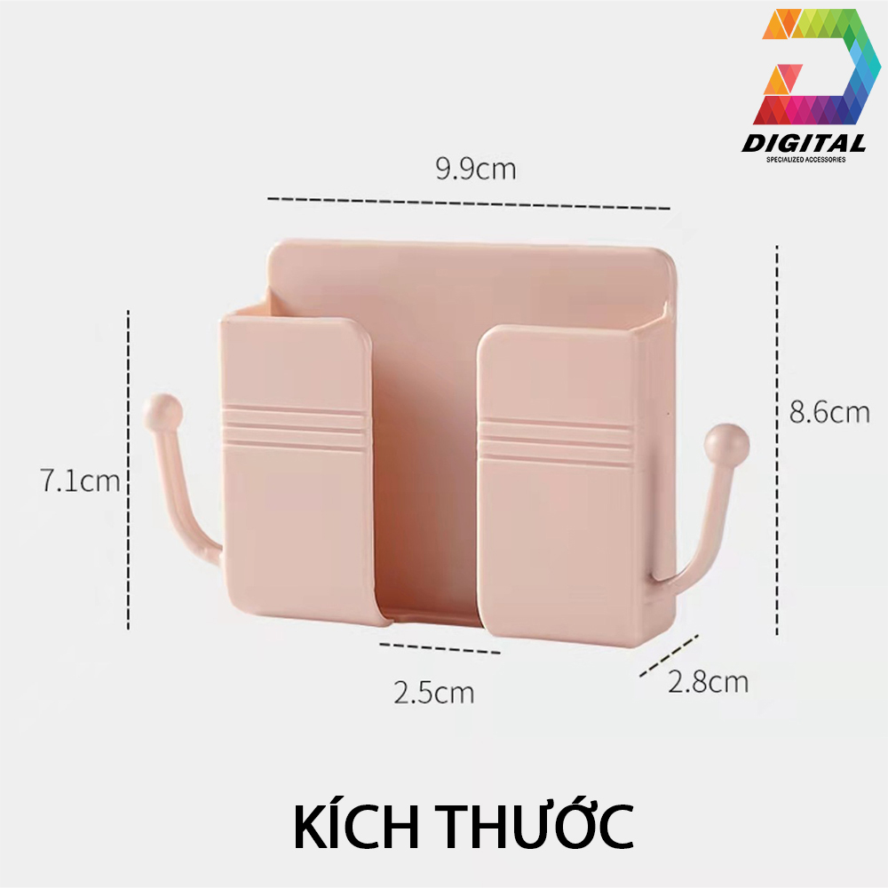 Wall Mount Phone Holder With Accessories Hangers
