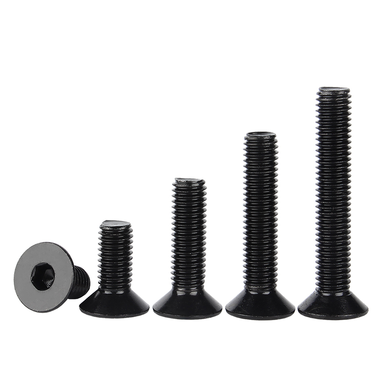 M3 M4 M5 Black 304 Stainless Steel Flat Countersunk Head Hex Socket Screw Flat Head Hexagonal Bolt