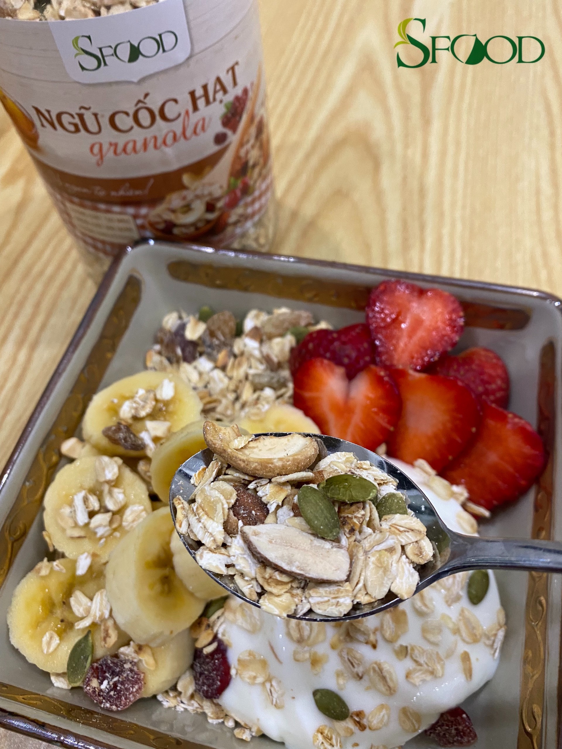 Granola siêu hạt Sfood, ngũ cốc granola