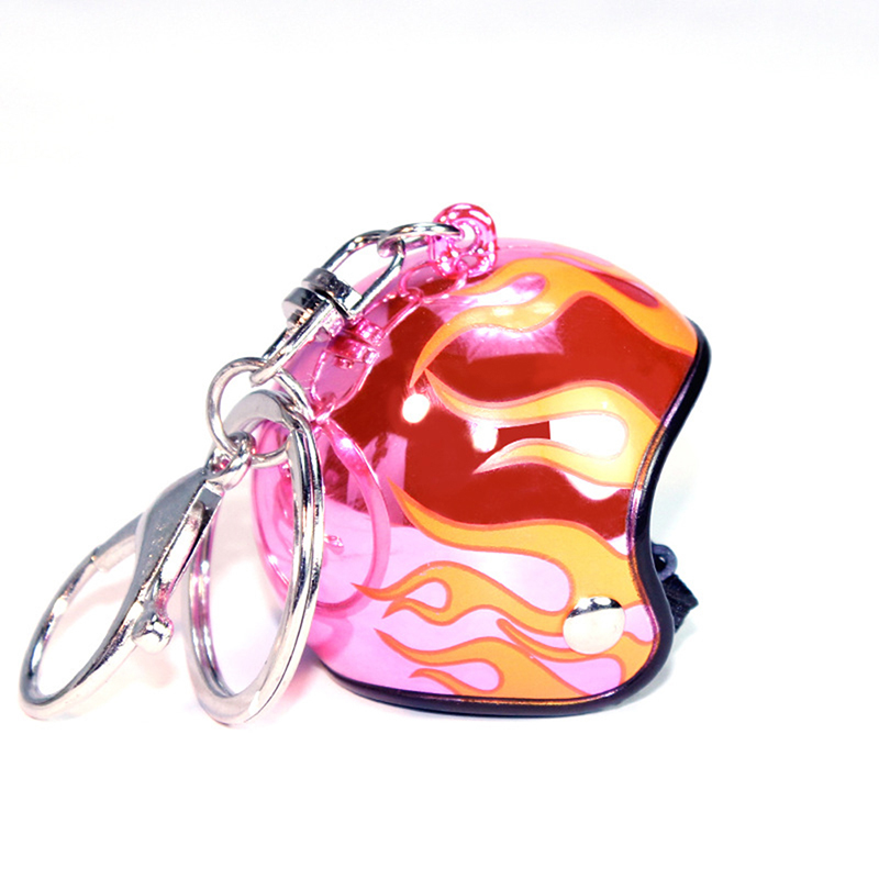 Creativity Motorcycle Helmets Keychains Cute Safety Helmet Pendant Neutral Car Key Chain Hot Bags Keyring Jewelry Gift Wholesale.