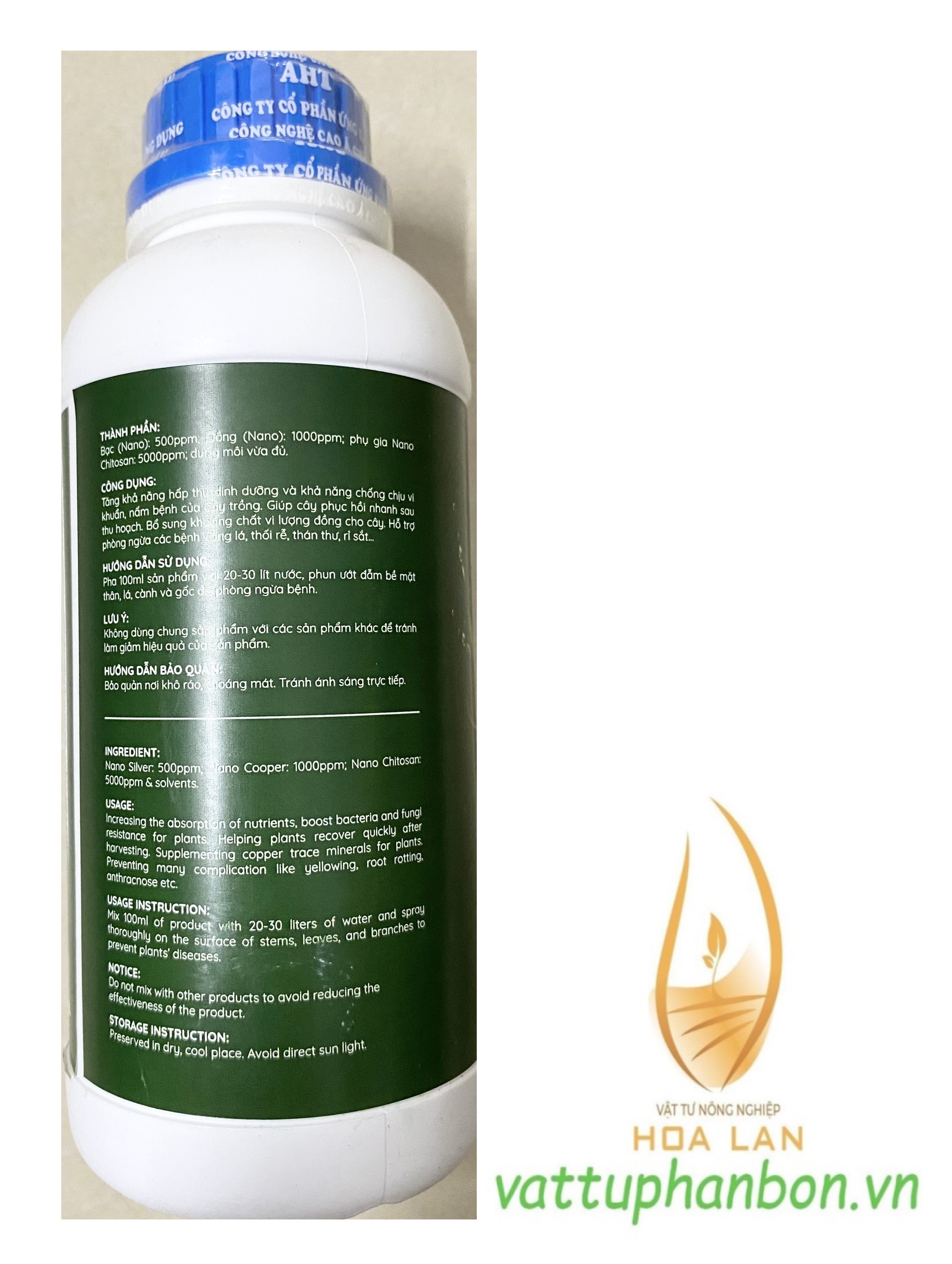 Phân Bón Nano Bạc Đồng Á Châu - #343A# 500ml
