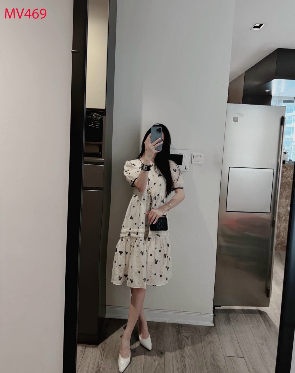 [HÀNG THIẾT KẾ] Váy bầu công sở -đầm bầu thiết kế dáng suông chất lụa hàn châu freesize tới 70kg