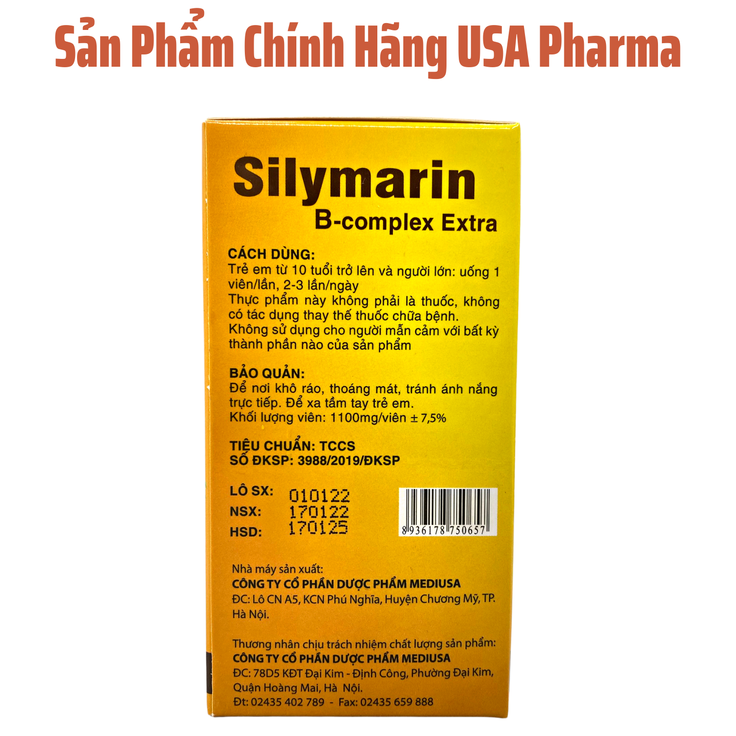 VIÊN UỐNG BỔ GAN SILYMARIN B-COMPLEX EXTRA - HỘP 100V