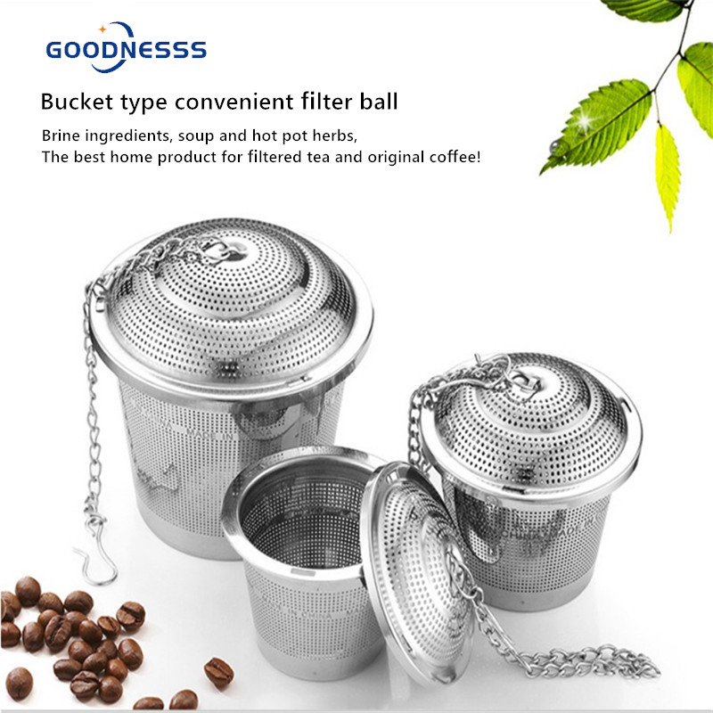 Kitchen Supply - Premium Stainless Steel Tea Ball Strainer Infusers with Micro Perforated Mesh - Steep Loose Leaf Tea, Herbal, Spices & Seasonings - Teapot, Tea & Coffee Cup Mug
