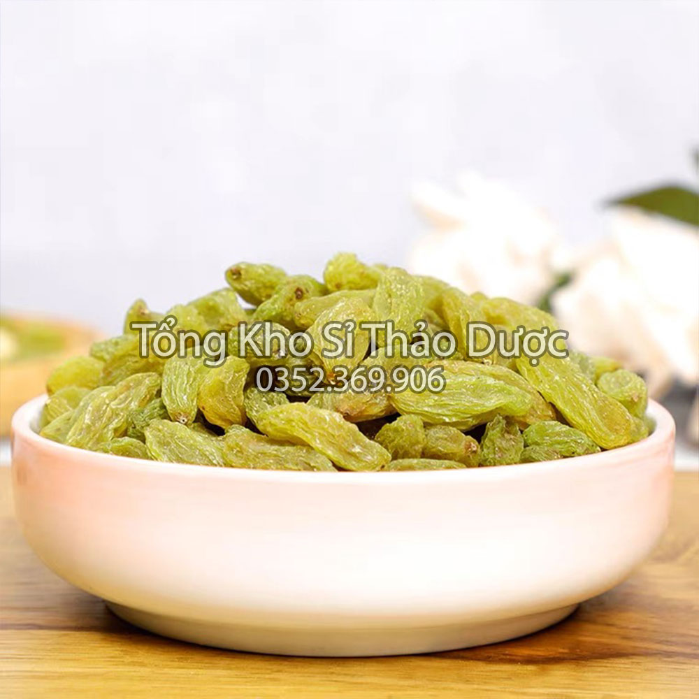 Nho khô xanh không hạt 1kg (nho ăn vặt, làm bánh)