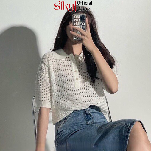 Áo polo lưới nữ SIKY chất len đẹp - APL01