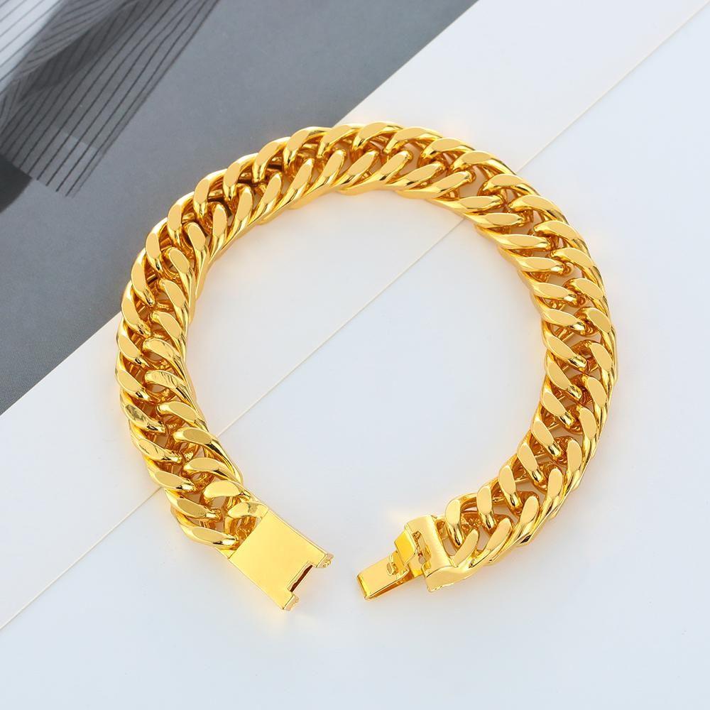 Lắc tay nam mạ vàng