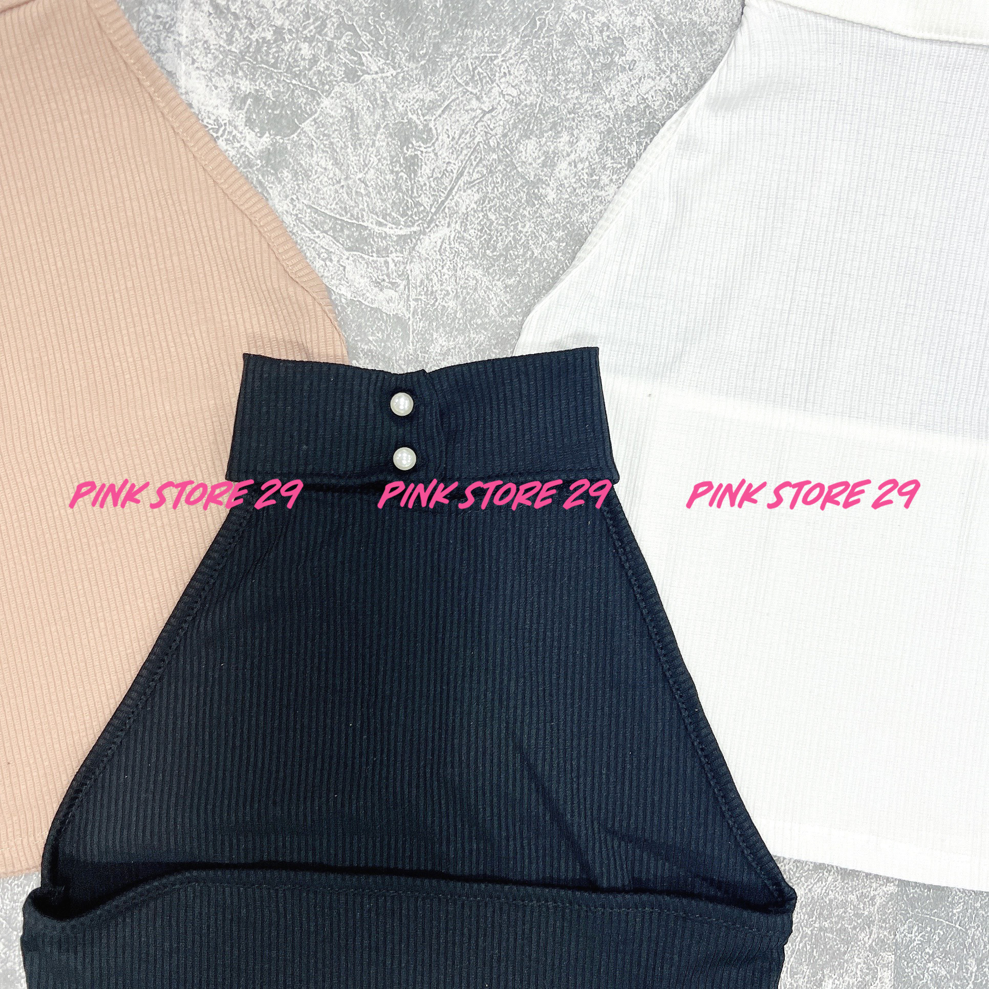 Áo croptop yếm cổ lọ  A5062