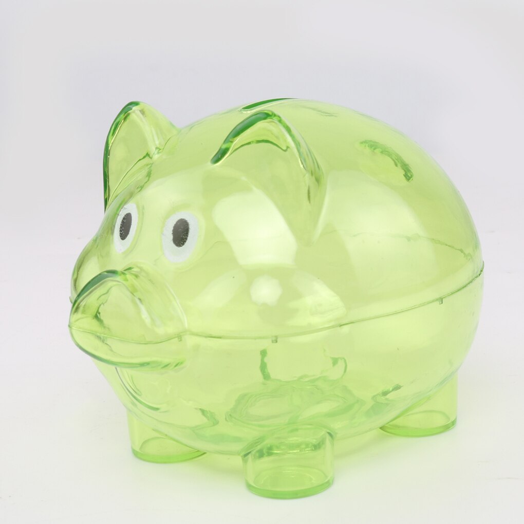 Transparent Plastic Money Saving Box Case Coins Piggy Bank Cartoon Pig Shaped Brand New High Quality Coin Piggy Bank Kids Gift