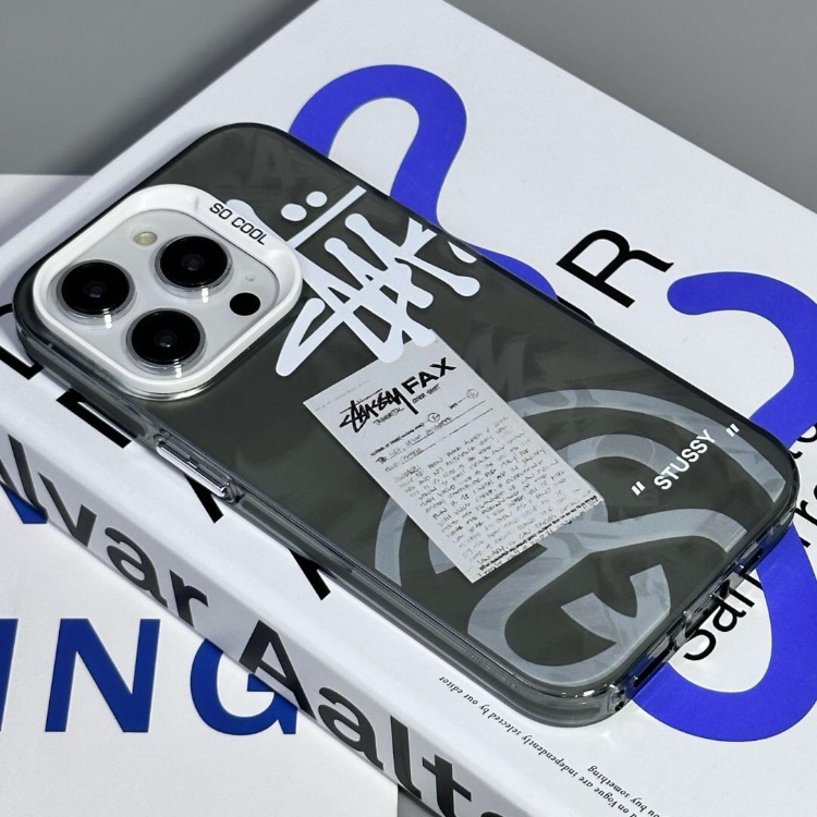 【Acrylic hard case/stussy】compatible for iPhone 11 12 13 14 15 pro max case